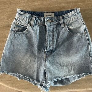 Rolla's Blue Jean Shorts Vintage High-Waisted